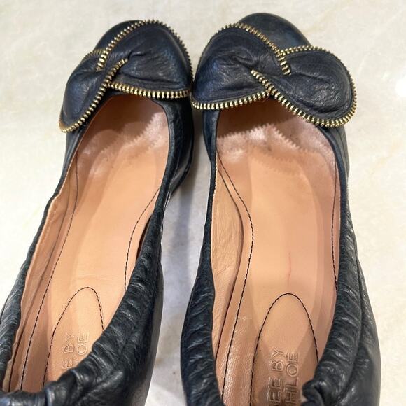 SEE BY Chloe black leather zipper pumps Sz 39/9 - Picture 9 of 10